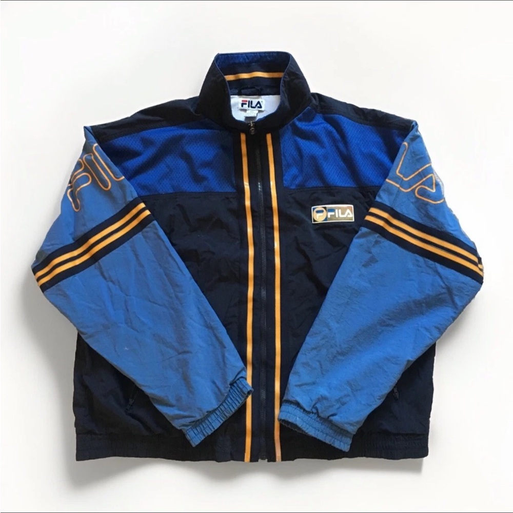 Vintage Fila Men’s XXL 2XL Lined Windbreaker Zip Jacket 90s